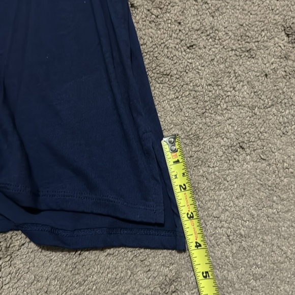 NWT Ralph Lauren Polo Short Sleeve T-Cotton Sz m-Navy-Notched Side Hem-V Neck - Picture 16 of 16